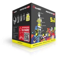 ICON BIT Kit De Protection ICONBIT Taille M Avec Casque, Genouillière, Coudière Et Gilet.