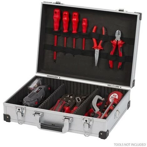 KREATOR Coffre Aluminium 420x300x125mm Argent 3 KREATOR Coffre Aluminium 420x300x125mm Argent – Image 3