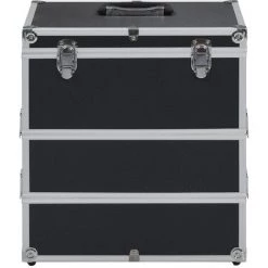 Hommoo Mallette A Maquillage 37x24x40 Cm Noir Aluminium 8 Hommoo Mallette A Maquillage 37x24x40 Cm Noir Aluminium -Malette de rangement Soldes 2022 54153169 4