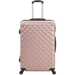 Hommoo Valise Rigide 3 Pcs Dore Rose ABS -Malette de rangement Soldes 2022 54155059 3