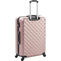 Hommoo Valise Rigide 3 Pcs Dore Rose ABS -Malette de rangement Soldes 2022 54155059 4