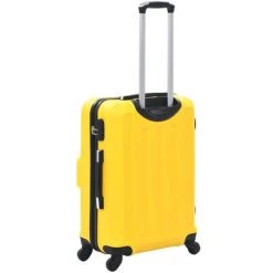 Hommoo Valise Rigide 3 Pcs Jaune ABS -Malette de rangement Soldes 2022 54168270 4