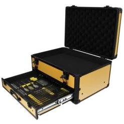 Toolbrothers TX Mallette à Outils En Aluminium Jaune Pour Visseuse à Chocs Sans Fil Et Perceuse à Percussion + Jeux De Forets 70 Pièces + Insert En Mousse Cube -Malette de rangement Soldes 2022 56841652 4