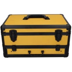 Toolbrothers TX Mallette à Outils En Aluminium Jaune Pour Visseuse à Chocs Sans Fil Et Perceuse à Percussion + Jeux De Forets 70 Pièces + Insert En Mousse Cube -Malette de rangement Soldes 2022 56841652 5
