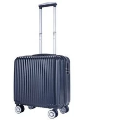 DMTOOL 18 Pouces Mini Valise à Bagages Roulant Valise De Chariot ABS + PC Valise De Voyage Unisexe Mode-noir Style Brossé -Malette de rangement Soldes 2022 57046476 3