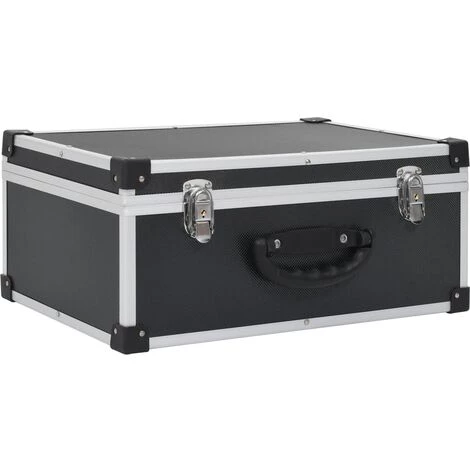 FIMEI Étui De CD Pour 60 CD Aluminium ABS Noir 2 FIMEI Étui De CD Pour 60 CD Aluminium ABS Noir – Image 2