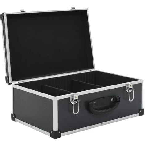 FIMEI Étui De CD Pour 60 CD Aluminium ABS Noir 5 FIMEI Étui De CD Pour 60 CD Aluminium ABS Noir – Image 5