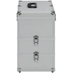 FIMEI Mallette à Maquillage 37x24x40 Cm Argenté Aluminium -Malette de rangement Soldes 2022 60968194 5