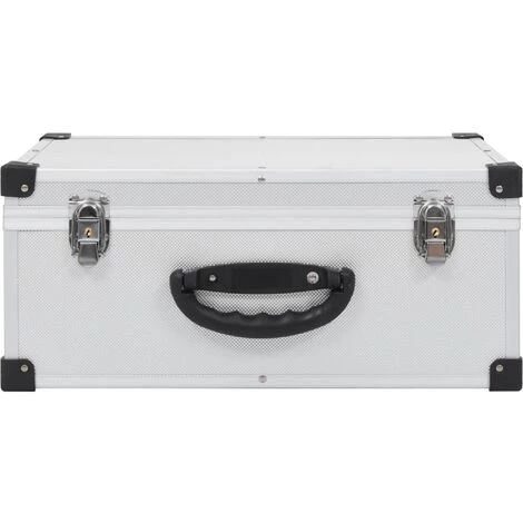 FIMEI Étui De CD Pour 60 CD Aluminium ABS Argenté 3 FIMEI Étui De CD Pour 60 CD Aluminium ABS Argenté – Image 3