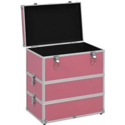 FIMEI Mallette à Maquillage 37x24x40 Cm Rose Aluminium -Malette de rangement Soldes 2022 60974384 4
