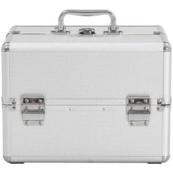 TRUE DEAL Mallette à Maquillage 22x30x21 Cm Argenté Aluminium -Malette de rangement Soldes 2022 61694555 3