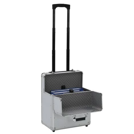 TRUE DEAL Valise De Pilote 39 X 47 X 25 Cm Argenté Aluminium 3 TRUE DEAL Valise De Pilote 39 X 47 X 25 Cm Argenté Aluminium – Image 3