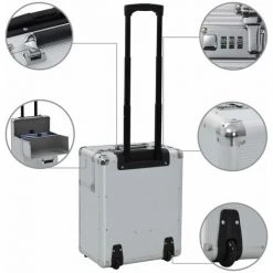 TRUE DEAL Valise De Pilote 39 X 47 X 25 Cm Argenté Aluminium 9 TRUE DEAL Valise De Pilote 39 X 47 X 25 Cm Argenté Aluminium -Malette de rangement Soldes 2022 61795815 5