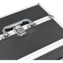 TRUE DEAL Mallette à Maquillage 22x30x21 Cm Noir Aluminium -Malette de rangement Soldes 2022 61816359 5