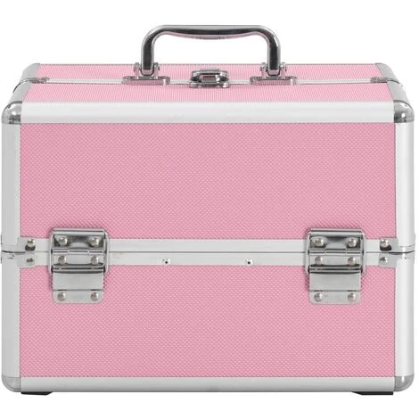 TRUE DEAL Mallette à Maquillage 22x30x21 Cm Rose Aluminium 3 TRUE DEAL Mallette à Maquillage 22x30x21 Cm Rose Aluminium – Image 3