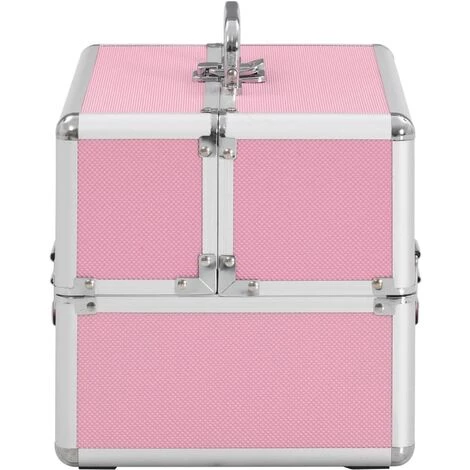 TRUE DEAL Mallette à Maquillage 22x30x21 Cm Rose Aluminium 4 TRUE DEAL Mallette à Maquillage 22x30x21 Cm Rose Aluminium – Image 4