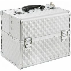 AREBOS Coffret Mallette Valise Beauté Case á Bijoux Voyage Cosmetique Maquillage Argent - Argent 7 AREBOS Coffret Mallette Valise Beauté Case á Bijoux Voyage Cosmetique Maquillage Argent - Argent -Malette de rangement Soldes 2022 63842139 3
