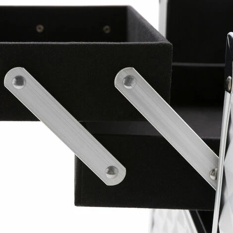 AREBOS Coffret Mallette Valise Beauté Case á Bijoux Voyage Cosmetique Maquillage Argent - Argent 5 AREBOS Coffret Mallette Valise Beauté Case á Bijoux Voyage Cosmetique Maquillage Argent - Argent – Image 5