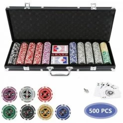 Hengda Pokerchips 500 Chips Jetons Valise En Aluminium Set De Poker Valise De Poker CHIP - Le Noir