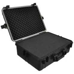 TANCYCO Mallette De Transport Robuste Noir Avec Mousse 35 Litres