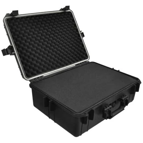 LIFCAUSAL Mallette De Transport Robuste Noir Avec Mousse 35 Litres 1 LIFCAUSAL Mallette De Transport Robuste Noir Avec Mousse 35 Litres