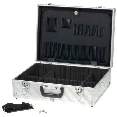 ADNAUTO Valise A Outils 460x340x160mm - Aluminium - Gris 1 ADNAUTO Valise A Outils 460x340x160mm - Aluminium - Gris