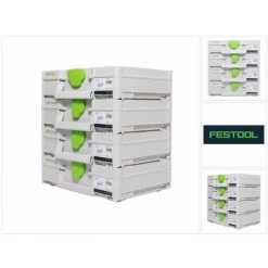 Festool SYS3 M 112 Set De Coffrets Systainer 396 X 296 X 112 Mm - 7,7 L (4x 204840) -Malette de rangement Soldes 2022 68101781 5