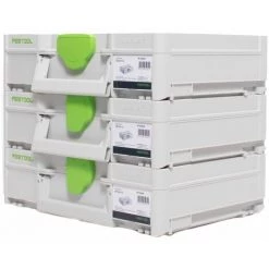 Festool SYS3 M 112 Set De Coffrets Systainer 396 X 296 X 112 Mm - 7,7 L (3x 204840) -Malette de rangement Soldes 2022 68101798 3