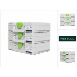 Festool SYS3 M 112 Set De Coffrets Systainer 396 X 296 X 112 Mm - 7,7 L (3x 204840) -Malette de rangement Soldes 2022 68101798 5
