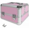 HELLOSHOP26 Mallette Trolley Valise Esthétique Coiffure Boîte à Maquillage Bijoux Rose - Rose