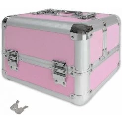 HELLOSHOP26 Mallette Trolley Valise Esthétique Coiffure Boîte à Maquillage Bijoux Rose - Rose