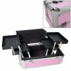 HELLOSHOP26 Mallette Trolley Valise Esthétique Coiffure Boîte à Maquillage Bijoux Rose - Rose -Malette de rangement Soldes 2022 726191 4