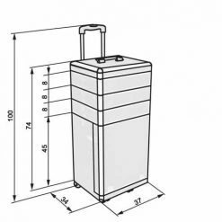 HELLOSHOP26 Mallette Trolley à Roulette Valise Esthétique Coiffure Boîte à Maquillage Bijoux Rose - Rose -Malette de rangement Soldes 2022 726193 3