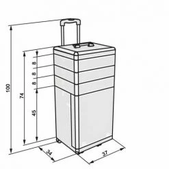 HELLOSHOP26 Mallette Trolley à Roulette Valise Esthétique Coiffure Boîte à Maquillage Bijoux Noir - Noir -Malette de rangement Soldes 2022 7293635 4